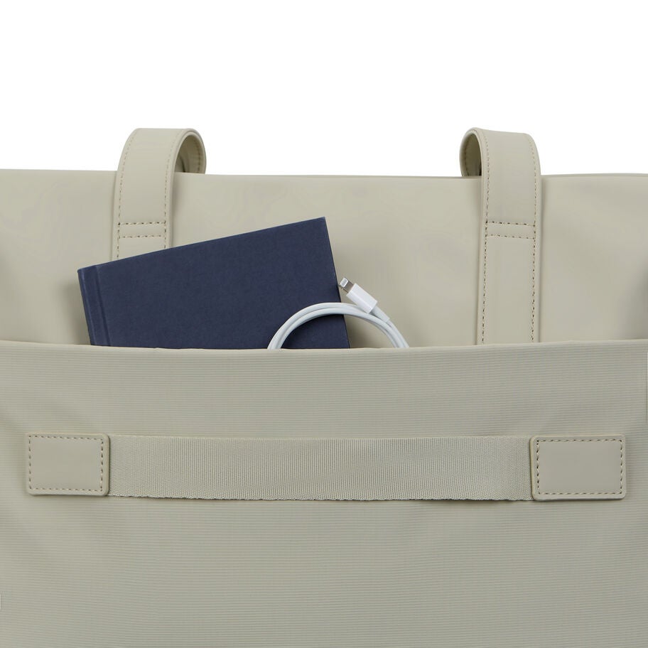 Better Than Basic Tote in the color Limestone Grey. image number 4